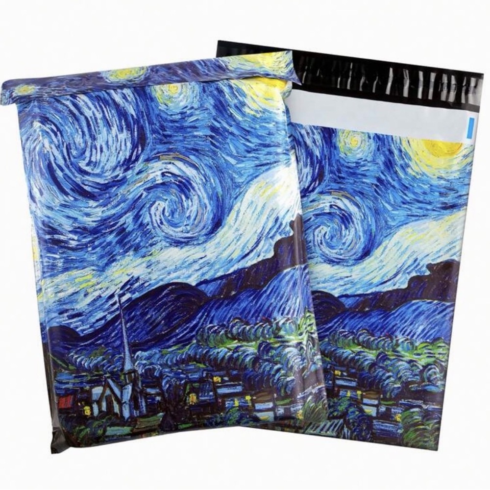 20- Starry Night Themed Poly Mailers